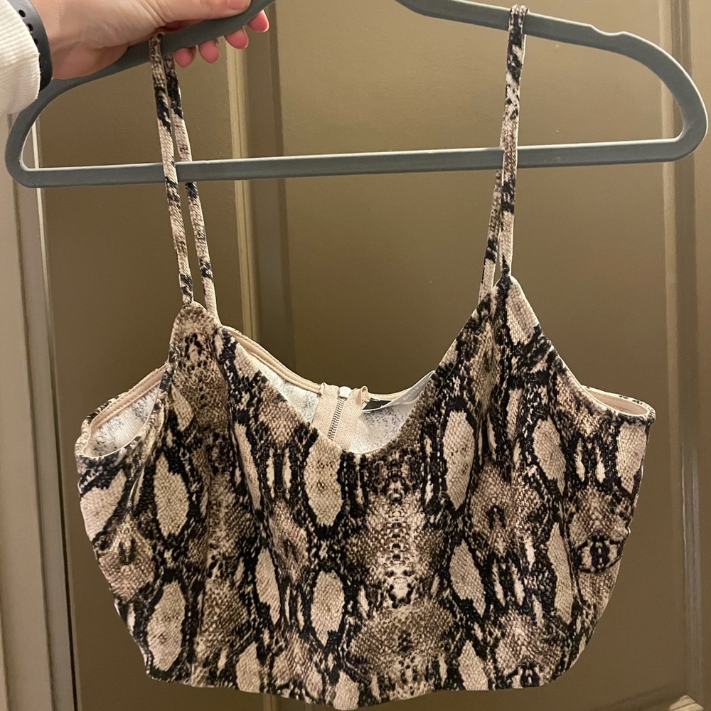 Snakeskin crop top